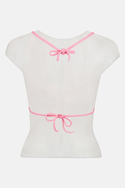 Calvin Klein Women Textured Padded Bikini Top, Pink