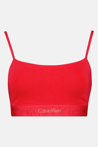 Calvin Klein Women Brand Logo Non Padded Bralette, Red