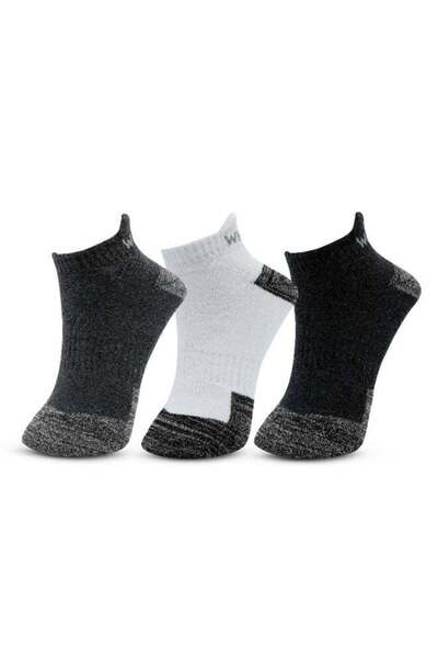 White Leaf 3 Pack Full-Terry Low-Cut Men's Sneaker Socks