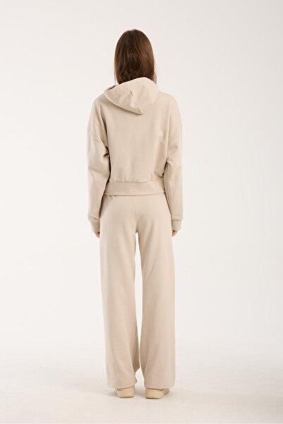 Store 100% Cotton Wide Leg Lace-Up Women's Trousers/Sweatpants