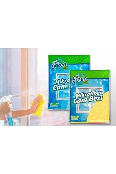 Mr Green Mr. Green Çok Amaçlı Genel Temizlik Ayna Cam Mikrofiber Cam Bezi 30x40 Cm 4 Adet