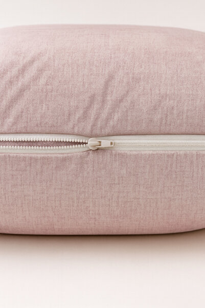 Bonny Home Vevra Striped Powder Solid Color 2-Piece Pillowcase Cotton Fabric Zippered