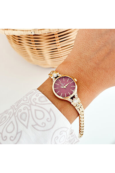Boise Atelier Taren Gold-Red Watch | Saat