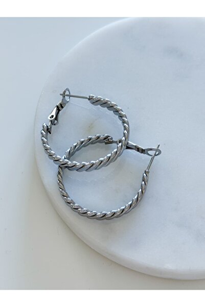 CHARMLUCKY Basic Curved Hoop Earrings-3Cm