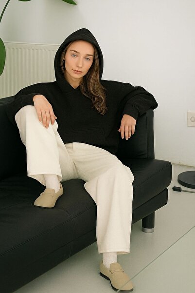 E-ROMA سترة رياضية بقلنسوة كبيرة الحجم للجنسين