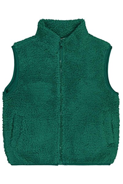 Civil Boys Zippered Vest with Pockets for Ages 2-5 - Green 3-4 Years