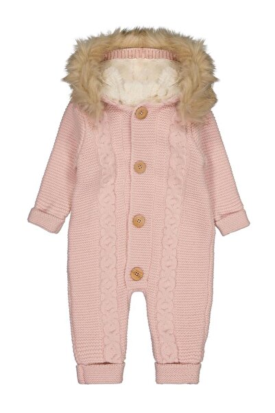 BEYBEK Hooded 3-12 Months Jumpsuit - Pink 12-18 Months