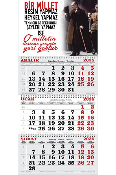 GENC DIJITAL BASKI 2026 Yılı Gemici Takvimi-Atatürk'ün Sanata Bakışı