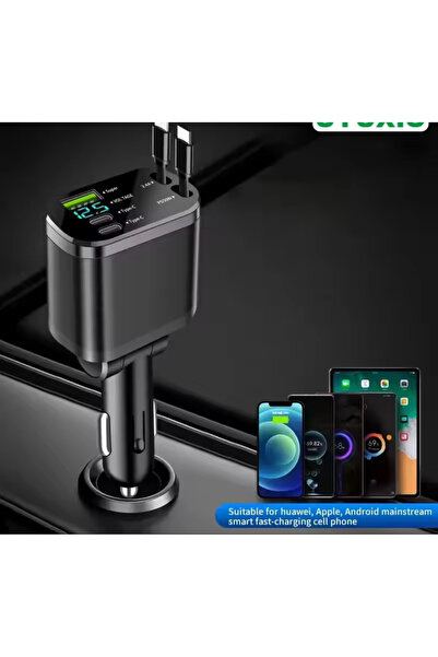 Voground Geri Çekilebilir Araç Şarj Cihazı 5'i 1 , 69W Hızlı Şarj PD30W+2.4A ...