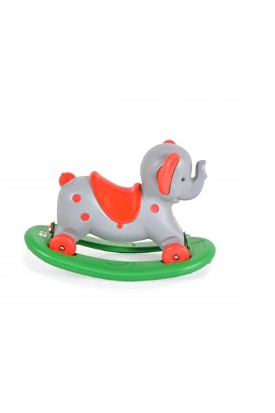 PİLSAN 2 in 1 elephant rocking chair with wheels and removable platform Grey