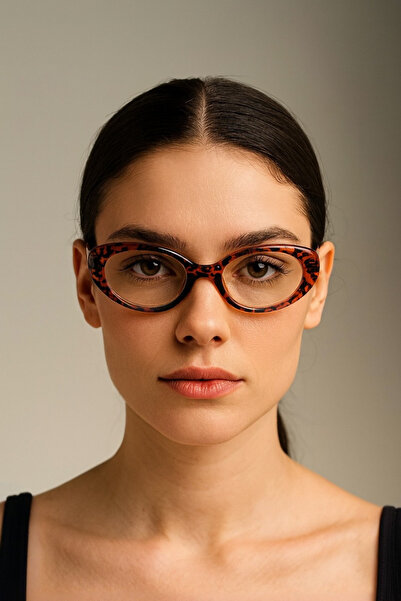 Chunky Frame Cat Eye Classic Vintage Leopard Frame Women's Glasses with Blue Block Blue Light Filter