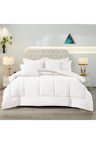 ShinyFlower Winter Comforter Set with Fixed Cotton Filling ,Soft Microfiber Fabric, Single Size 220x160 cm