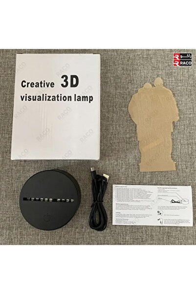 Raco Cristiano Ronaldo & Messi 3D Night LED Light Lamp, Touch-Activated, 7-Color Acrylic