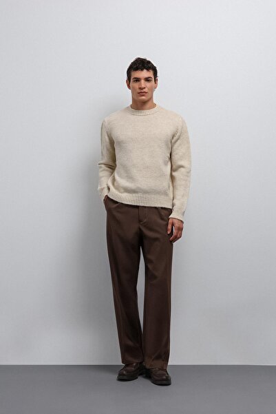 Antioch Beige Soft Textured Men's Sweater