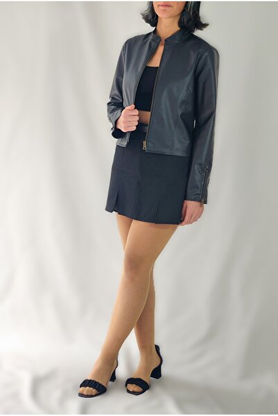 YAXİ REGULAR FİT KISA DERİ CEKET