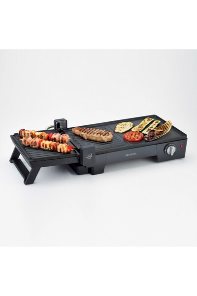 ARIETE Electric grill 3in1 MULTI GRILL 1916/10, 2400W, 60x25cm, Extendable surface, Thermostat,Black