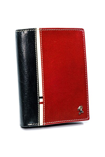 Other Portofel bărbătesc vertical, bicolor, din piele naturală - Rovicky