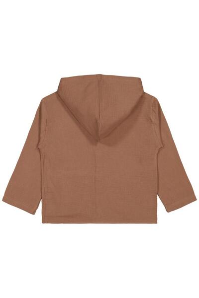 Civil Boys V82662 Single Pocket Hooded Jacket for Ages 6-9 - Brown8-9 Years