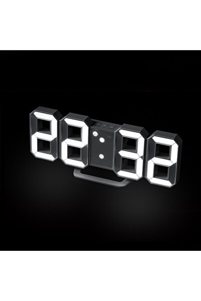 Balvı Digital Alarm Clock, white, 3-level illumination, ABS, 21 x 9 x 3 cm