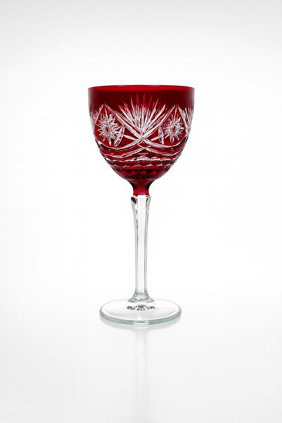 Mirano Cam Tasarım DEKORLU (KESME) EL İŞİ 145ML SHİNE KRİSTAL KADEH – KAHVE Y...