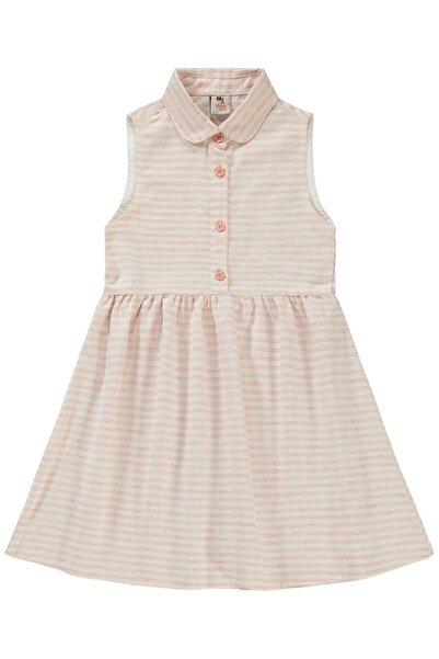 Civil Girls Rochie cu dungi pentru 6-9 ani - Roșu pentru 7-8 ani