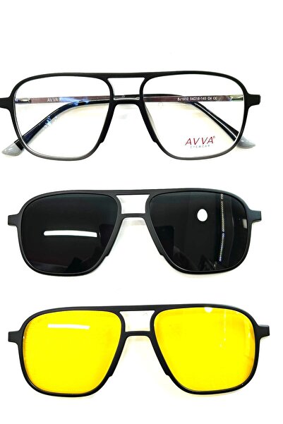 Avva 1910 C4 Polarized&Anti-Glare Clip-On Men's Sunglasses