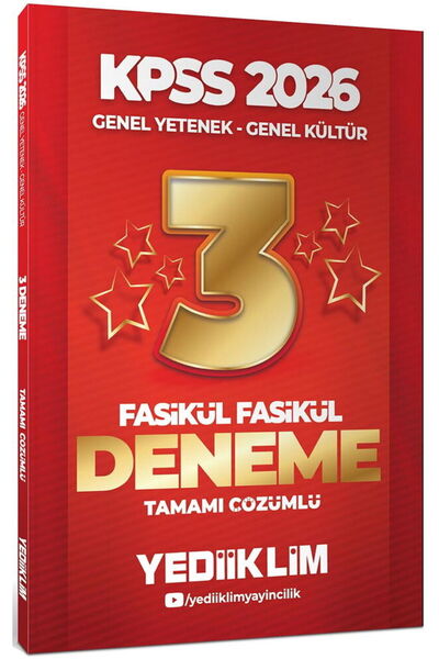 Yediiklim Yayınları Yediiklim 2026 KPSS Genel Yetenek Genel Kültür Tamamı Çöz...
