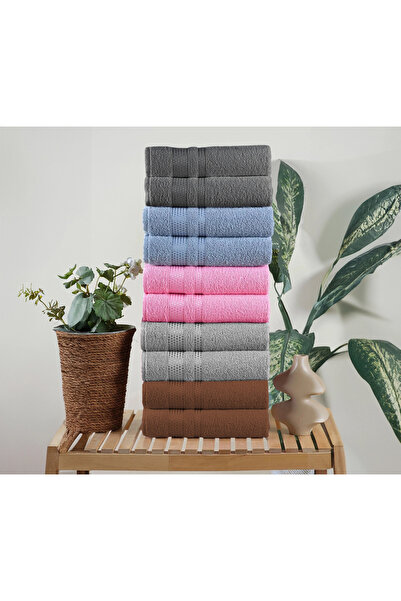 Sevinç Ev Tekstili Sevinç Jacquard Amour - 10 Piece Hand & Face Towel Set 50X90