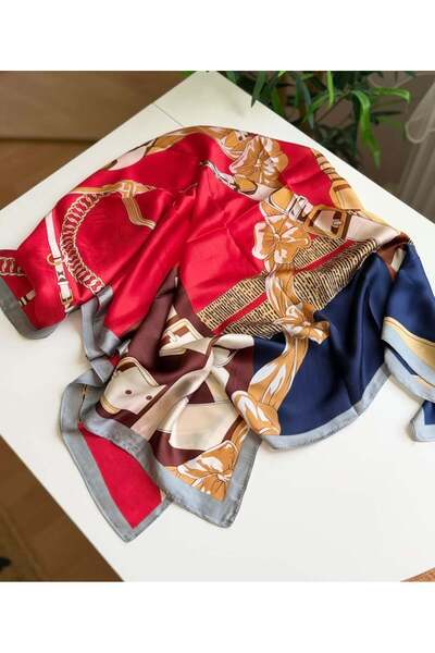 CHARMLUCKY Patterned Scarf 90X90