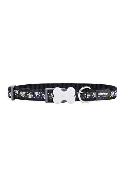 RedDingo Zgardă pentru câini Red Dingo STYLE DIAMOND 15 mm x 24-36 cm Neagră