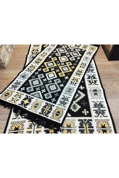 OEM 1+1 Set Woven Rugs, double-sided, size 60x90 cm + 80x200 cm H&H 110