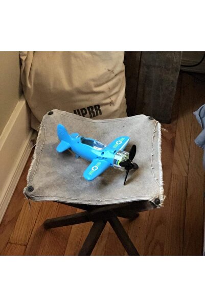 Fat Brain Toys Playviators Airplane, Blue, with Gravity Motor