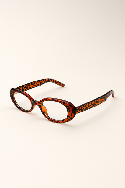 Chunky Frame Cat Eye Classic Vintage Leopard Frame Women's Glasses with Blue Block Blue Light Filter