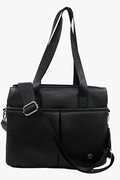 SOSELA 67-8082 Geantă de umăr și de mână pentru femei-negru