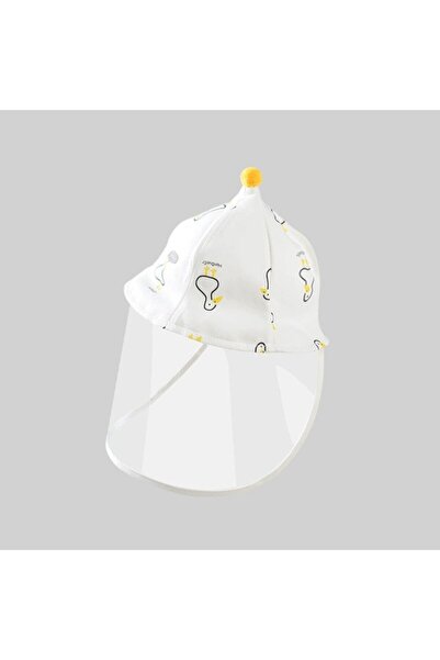 Flippy Dalip Baby Protective Hat, Duck Pattern, Bucket Style, Spring-Autumn, with Mask & Zipper, 42 cm, 0-