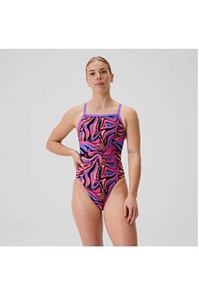 SPEEDO Printed Turnback Kadın Yüzücü Mayosu