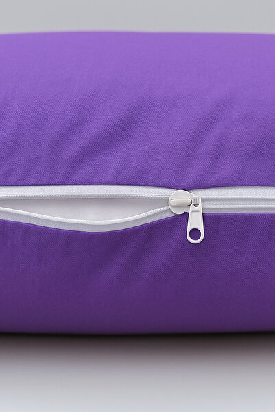 Bonny Home Vevra Striped Purple Solid Color 2-Piece Pillowcase Cotton Fabric Zippered