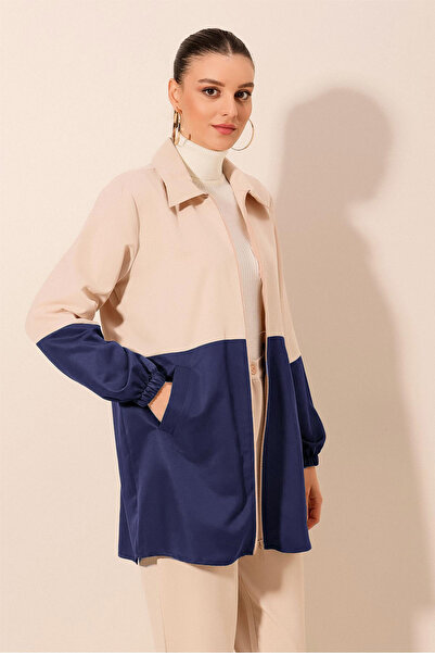 Bigdart 5909 Trench dublu culoare de tranziție - Bleumarin