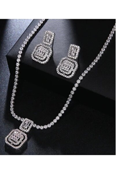 Generic مجموعة قلادات على شكل دمعة من مجوهرات جولاري