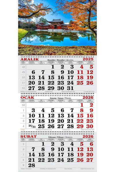 GENC DIJITAL BASKI 2026 Yılı Gemici Takvimi-Japon Bahçesi