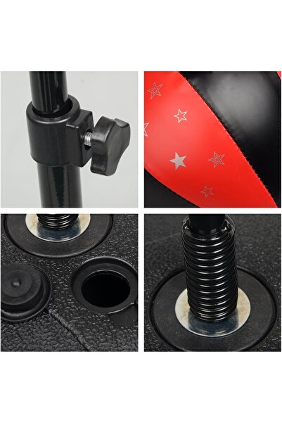 Flippy Interactive Boxing Ball Toy with Stand and Gloves, Adjustable Height, 3+ yrs, Red/Black