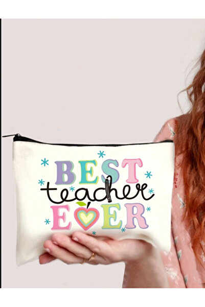 BABUN Best Teacher Written Cartoon Cloth Teacher Pen Holder Pencil Case Gift