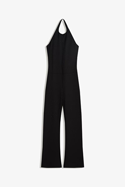 Bershka Long fitted rhinestone jumpsuit