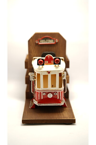 Pat Aksesuar Taksim Tramvay Temalı Ahşap Kalemlik