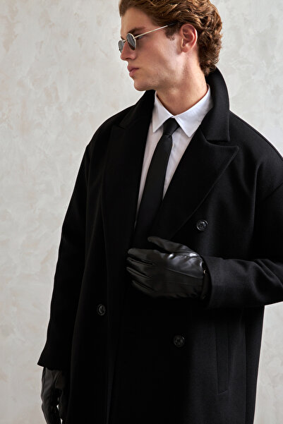 HYMAN Men's Oversized Lined Long Cashmere Coat