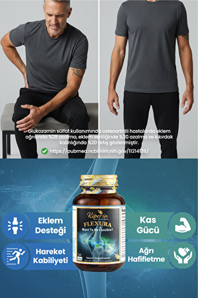 Kiperin Flexura | Eklem | Glukozamin, MSM, Kondroitin, Akgünlük, SAM-e, Hyaluronik Asit | 60 Kapsül