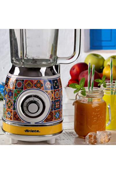 ARIETE Blender Positano 0583/0P, 1000W, 1.5 l, 4 speeds + pulse, Ice crushing, White/yellow