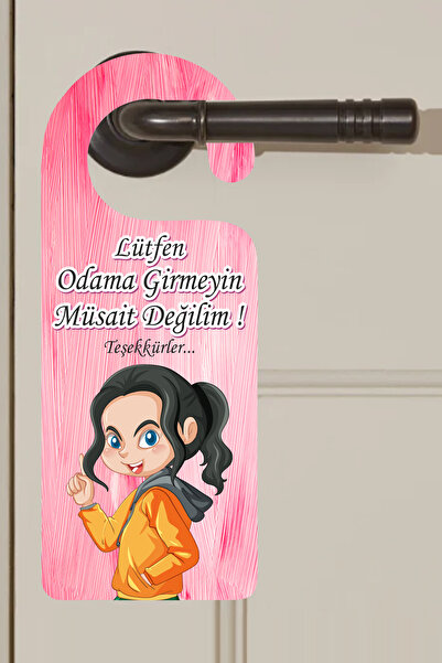 cici magnet www.cicimagnet.com Lütfen Odama Girmeyin Müsait Değilim Kapı Kolu Askısı