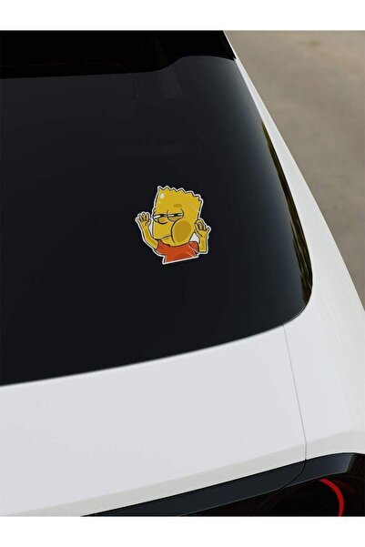 OkyayWorks Simpson Dijital Baskı Sticker- Araba-Motosiklet Etiket Sticker
