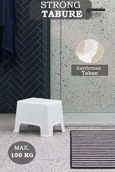 MYBOX Strong Kaymaz Mutfak & Banyo Taburesi - Kaydırmaz Tabanlı Çok Amaçlı Ta...